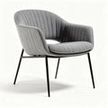 Fabric accent chair with modern design and black metal legs 70 x 70 x 80cm