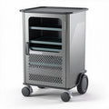 Mobile storage cart with three shelves and durable metal construction 45 x 40 x 80cm